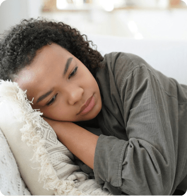 Illustration of sleep difficulties and depression
