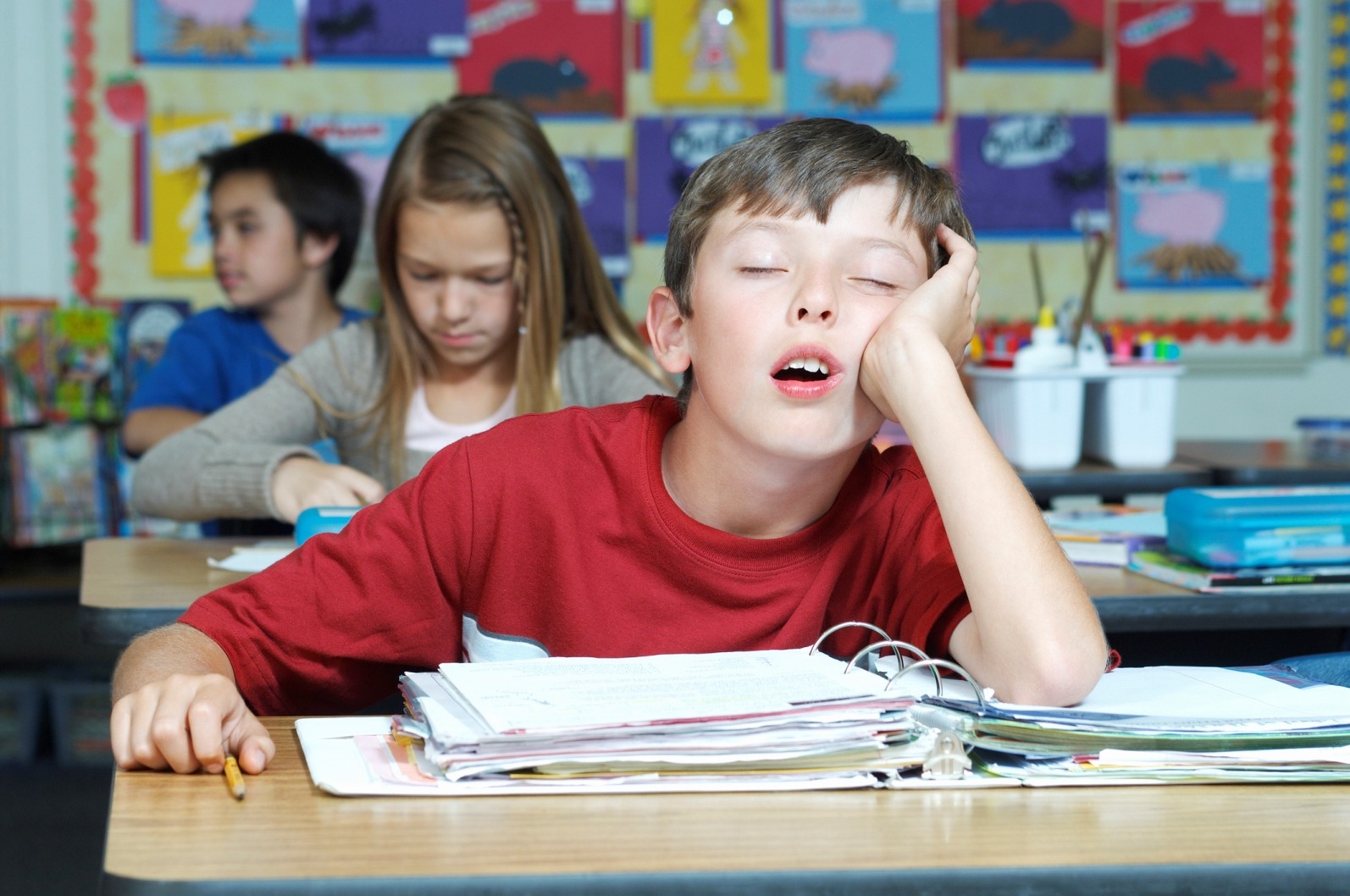 A-child-sleeping-in-class